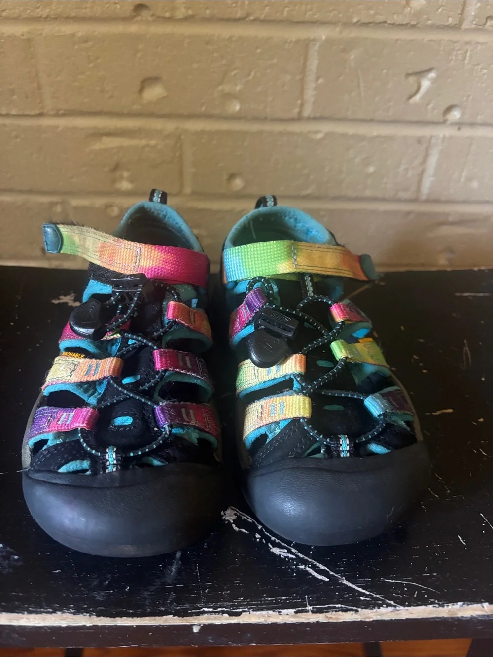 Kids Rainbow Strap Keen Washable Sandals
